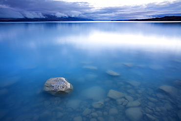 Glacial Lake Pukaki at dawn, Canterbury, South Island, New Zealand, Pacific