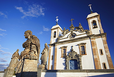 Sanctuary of Bom Jesus de Matosinhos and The Prophets sculptures by Aleijadinho, UNESCO World Heritage Site, Congonhas, Minas Gerais, Brazil, South America 