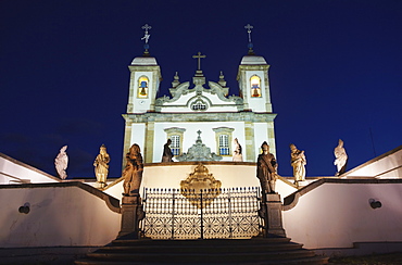 Sanctuary of Bom Jesus de Matosinhos and The Prophets sculptures by Aleijadinho, UNESCO World Heritage Site, Congonhas, Minas Gerais, Brazil, South America