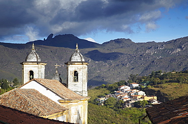 View of Our Lady of Merces de Baixo Church, Ouro Preto, UNESCO World Heritage Site, Minas Gerais, Brazil, South America 