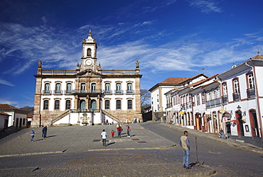 Museu da Inconfidencia and Praca Tiradentes, Ouro Preto, UNESCO World Heritage Site, Minas Gerais, Brazil, South America 