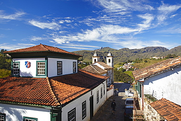 View of Our Lady of Merces de Baixo Church, Ouro Preto, UNESCO World Heritage Site, Minas Gerais, Brazil, South America