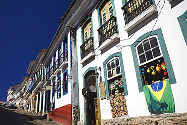 Souvenir shop, Ouro Preto, UNESCO World Heritage Site, Minas Gerais, Brazil, South America 