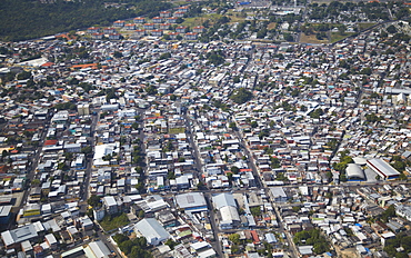 Aerial view of suburbs of Manaus, Amazonas, Brazil, South America 