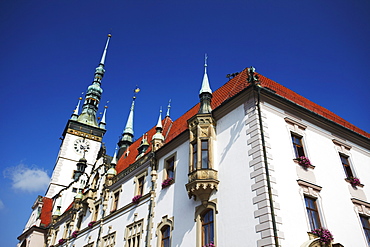 Town Hall in Upper Square (Horni Namesti), Olomouc, Moravia, Czech Republic, Europe