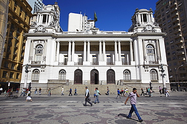 Camara Municipal (Town Hall) in Praca Floriano (Floriano Square), Centro, Rio de Janeiro, Brazil, South America