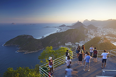 Tourists at Sugar Loaf Mountain (Pao de Acucar), Rio de Janeiro, Brazil, South America 