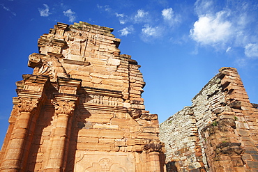 Ruins of mission at San Ignacio Mini, UNESCO World Heritage Site, Misiones, Argentina, South America