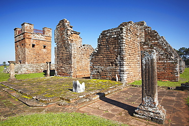 Ruins of Jesuit mission at Trinidad (La Santisima Trinidad de Parana), UNESCO World Heritage Site, Parana Plateau, Paraguay, South America