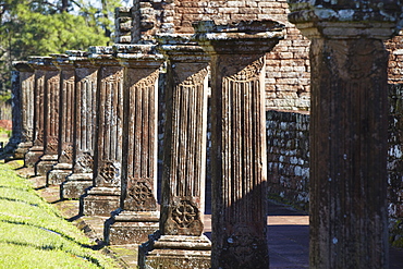 Ruins of Jesuit mission at Trinidad (La Santisima Trinidad de Parana), UNESCO World Heritage Site, Parana Plateau, Paraguay, South America