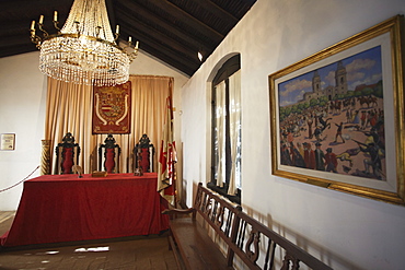 Interior of Casa de la Independencia (House of Independence), Asuncion, Paraguay, South America