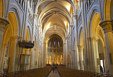 Interior of Lausanne Cathedral, Lausanne, Vaud, Switzerland, Europe