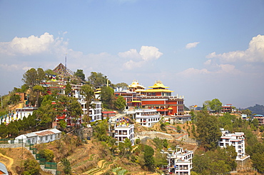 Thrangu Tashi Yangtse Monastery inside Namobuddha complex, Dhulikhel, Kathmandu Valley, Nepal, Asia