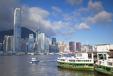 Star Ferry and Hong Kong Island skyline, Hong Kong, China, Asia