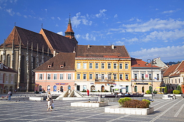 Black Church in Piata Sfatului, Brasov, Transylvania, Romania, Europe 