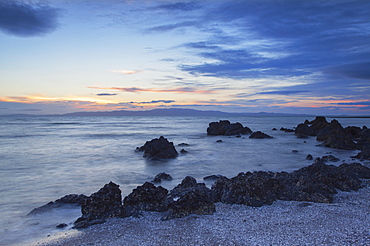 Te Mata beach at sunset, Coromandel Peninsula, Waikato, North Island, New Zealand, Pacific