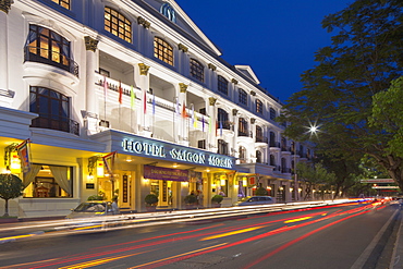 Hotel Saigon Morin at dusk, Hue, Thua Thien-Hue, Vietnam, Indochina, Southeast Asia, Asia