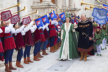 Medieval festival of La Quintana, Ascoli Piceno, Le Marche, Italy, Europe