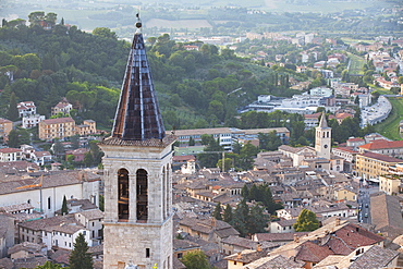 Spire of Duomo (Cathedral), Spoleto, Umbria, Italy, Europe