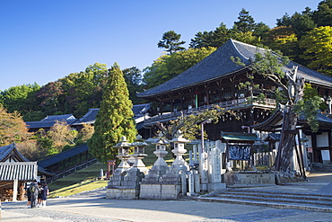 Nigatsudo Hall in Nara Park, Nara, Kansai, Japan, Asia