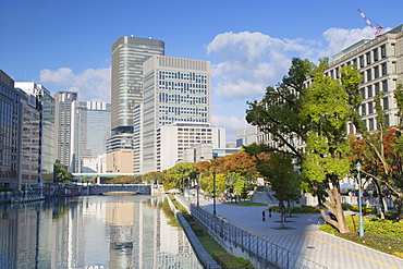 Skyscrapers on Naganoshima Island, Osaka, Kansai, Japan, Asia