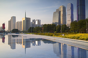 Skyscrapers in Zhujiang New Town, Tian He, Guangzhou, Guangdong, China, Asia