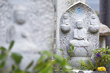 Statue at Tamonin temple, Hiroshima, Hiroshima Prefecture, Japan, Asia