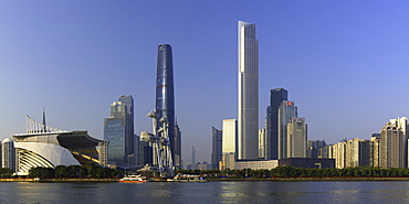 Skyline of Tianhe, Guangzhou, Guangdong, China, Asia