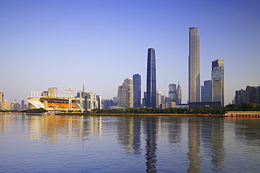 Skyline of Tianhe, Guangzhou, Guangdong, China, Asia