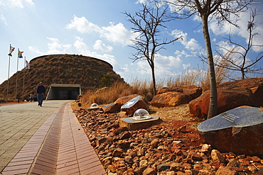 People at Maropeng Visitors Centre, Cradle of Humankind, UNESCO World Heritage Site, Gauteng, South Africa, Africa