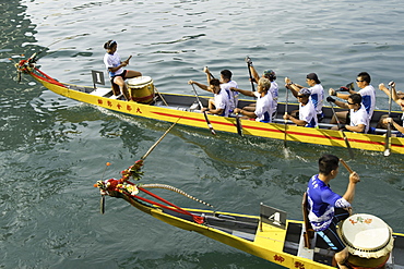 Dragon boat race, Shau Kei Wan, Hong Kong Island, Hong Kong, China, Asia