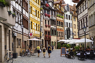 Weissergerbergasse Street, Nuremberg, Bavaria, Germany, Europe