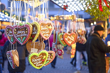 Cookies at Christmas Market, Wiesbaden, Hesse, Germany, Europe