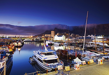 Victoria and Alfred Waterfront at dawn, Cape Town, Western Cape, South Africa, Africa