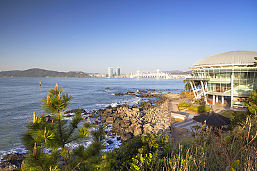 Nurimaru APEC House and Gwangan Bridge, Busan, South Korea, Asia