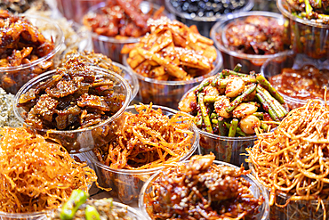 Fermented food on stall at Bujeon market, Seomyeon, Busan, South Korea, Asia