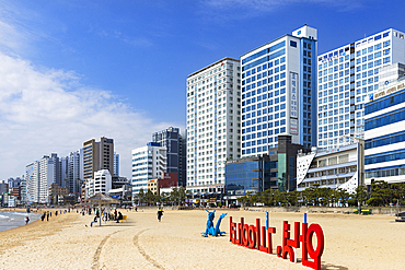 Haeundae beach, Busan, South Korea, Asia