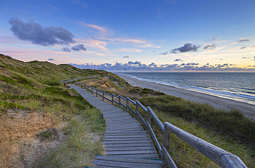 Red Cliffs beach (Rotes Kliff) at sunset, Kampen, Sylt, Schleswig Holstein, Germany