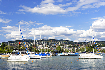 Yachts on Lake Zurich, Zurich, Switzerland