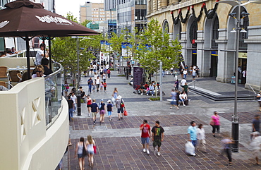 People walking along Murray Street Mall, Perth, Western Australia, Australia, Pacific