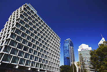 Council House and downtown skyscrapers, Perth, Western Australia, Australia, Pacific