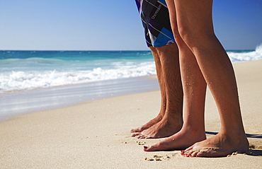 Couple standing on Floreat Beach, Perth, Western Australia, Australia, Pacific