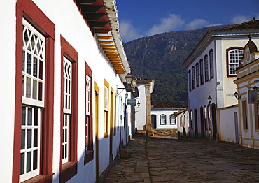 Colonial buildings, Tiradentes, Minas Gerais, Brazil, South America 