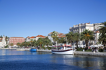 The Riva, Split Harbor, Split, Dalmatia, Croatia, Europe