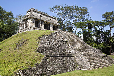 Temple of the Count, Palenque Archaeological Park, UNESCO World Heritage Site, Palenque, Chiapas, Mexico, North America