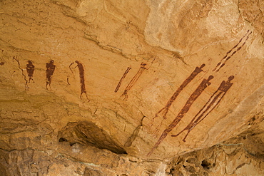 Wild Horse Canyon Pictograph Panel, Barrier Canyon style, near Hanksville, Utah, United States of America, North America