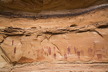 Great Gallery Pictograph Panel, Barrier Canyon Style, Horseshoe Canyon, Canyonlands National Park, Utah, United States of America, North America