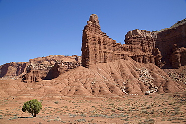 Layered sandstone formation, Capitol Reef National Park, Utah, United States of America, North America