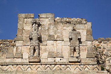 Atlantes figures, Palace of Masks, Kabah Archaelological Site, Yucatan, Mexico, North America