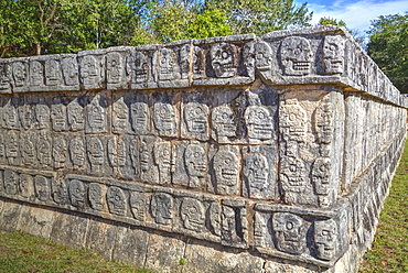 Platform of Skulls, Chichen Itza, UNESCO World Heritage Site, Yucatan, Mexico, North America